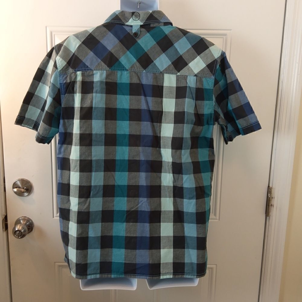 (3/$20) ENYCE button front checkered shirt - Picture 8 of 12